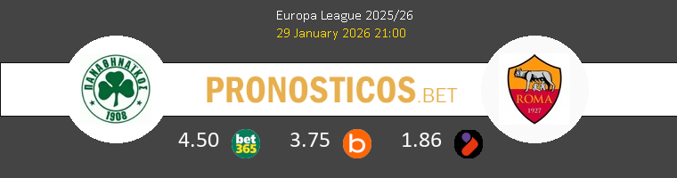 Panathinaikos vs Roma Pronostico (29 Ene 2026) 1