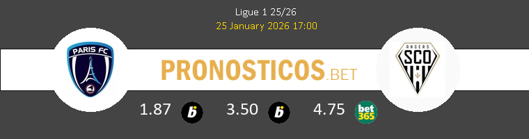 Paris FC vs Angers SCO Pronostico (25 Ene 2026) 1