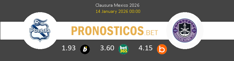 Puebla vs Mazatlán Pronostico (14 Ene 2026) 1