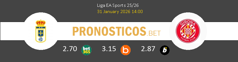 Real Oviedo vs Girona Pronostico (31 Ene 2026) 1 Real Oviedo vs Girona Pronostico (31 Ene 2026) 1