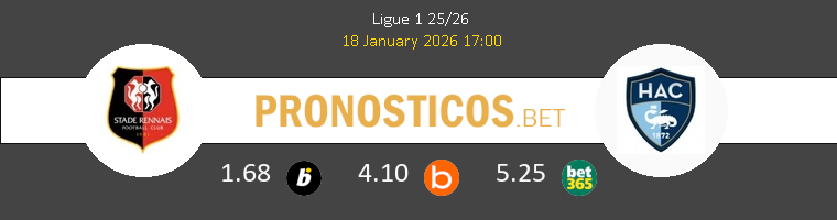 Stade Rennais vs Le Havre Pronostico (18 Ene 2026) 1