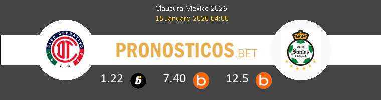 Toluca vs Santos Laguna Pronostico (15 Ene 2026) 1