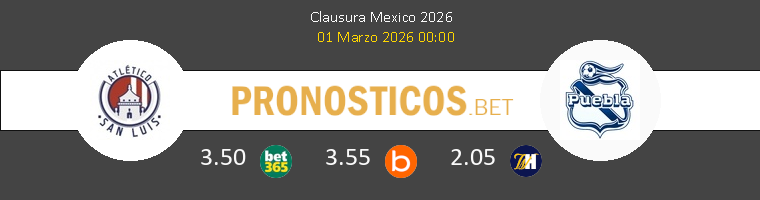 Atl. San Luis vs Puebla Pronostico (1 Mar 2026) 1