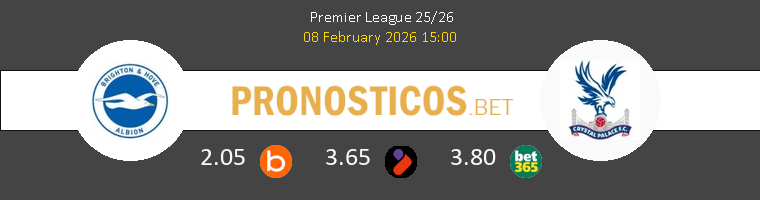 Brighton vs Crystal Palace Pronostico (8 Feb 2026) 1