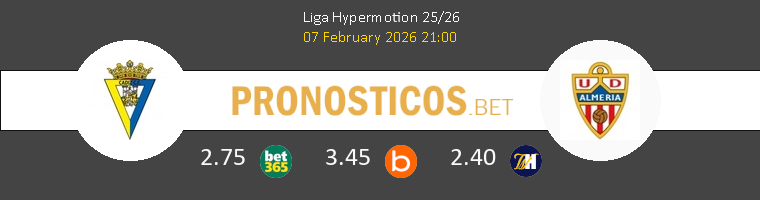 Cádiz vs Almería Pronostico (7 Feb 2026) 1