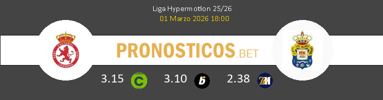 Cultural Leonesa vs Las Palmas Pronostico (1 Mar 2026) 1