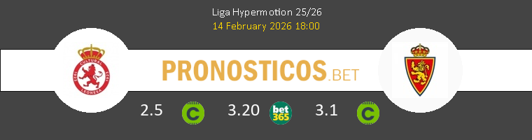 Cultural Leonesa vs Zaragoza Pronostico (14 Feb 2026) 1