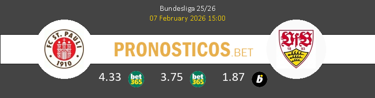 FC St Pauli vs Stuttgart Pronostico (7 Feb 2026) 1 FC St Pauli vs Stuttgart Pronostico (7 Feb 2026) 1
