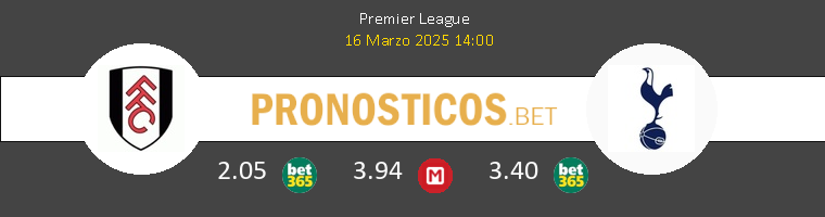 Fulham vs Tottenham Hotspur Pronostico (1 Mar 2026) 1