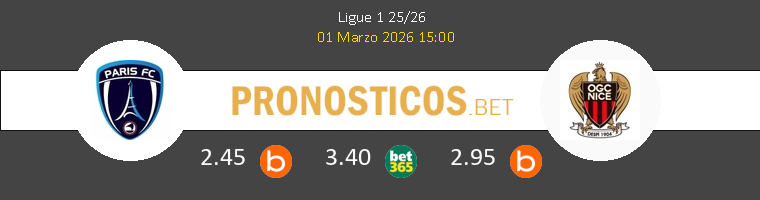 Paris FC vs Nice Pronostico (1 Mar 2026) 1
