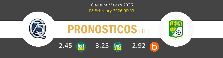 Querétaro vs León Pronostico (8 Feb 2026) 1