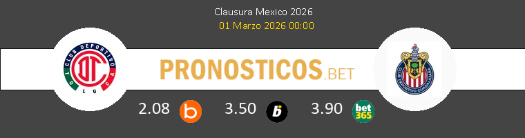 Toluca vs Chivas Guadalajara Pronostico (1 Mar 2026) 1