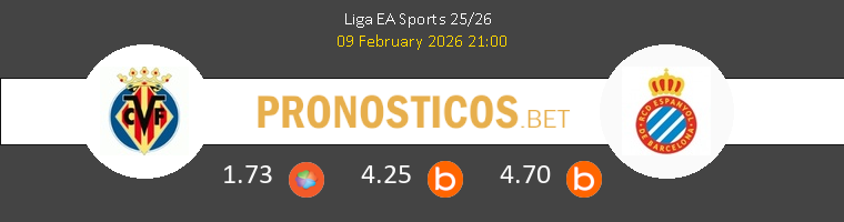 Villarreal vs Espanyol Pronostico (9 Feb 2026) 1