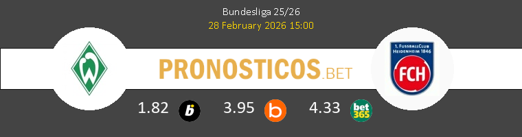 Werder Bremen vs Heidenheim Pronostico (28 Feb 2026) 1