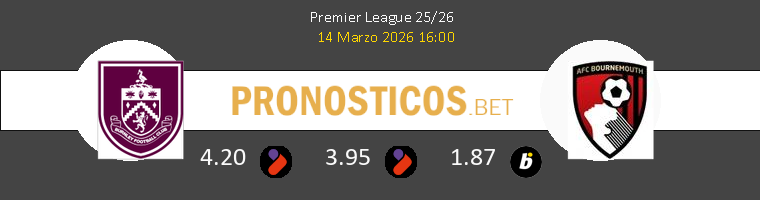 Burnley vs AFC Bournemouth Pronostico (14 Mar 2026) 1 Burnley vs AFC Bournemouth Pronostico (14 Mar 2026) 1