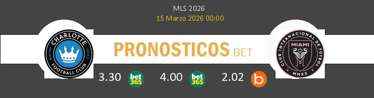 Charlotte FC vs Inter Miami Pronostico (15 Mar 2026) 1