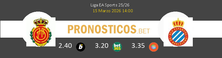 Mallorca vs Espanyol Pronostico (15 Mar 2026) 1