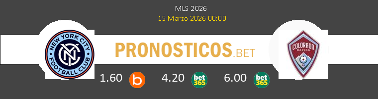 New York City vs Colorado Rapids Pronostico (15 Mar 2026) 1