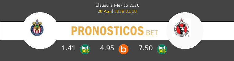 Chivas Guadalajara vs Tijuana Pronostico (26 Abr 2026) 1