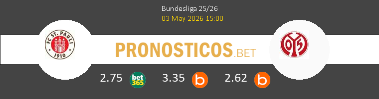 FC St Pauli vs Mainz 05 Pronostico (3 May 2026) 1
