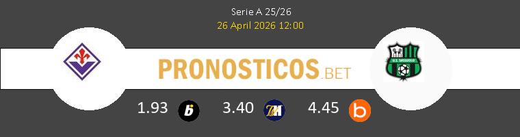 Fiorentina vs Sassuolo Pronostico (26 Abr 2026) 1