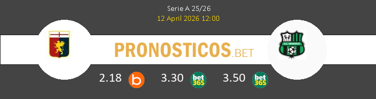 Genova vs Sassuolo Pronostico (12 Abr 2026) 1