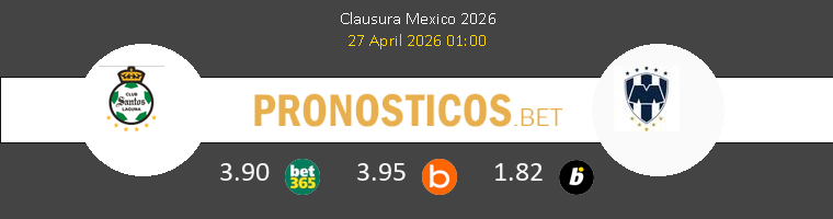 Santos Laguna vs Monterrey Pronostico (27 Abr 2026) 1
