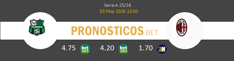 Sassuolo vs Milan Pronostico (3 May 2026) 1
