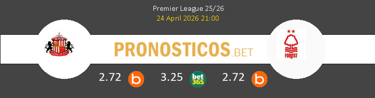 Sunderland vs Nottingham Forest Pronostico (24 Abr 2026) 1