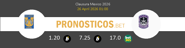 Tigres UANL vs Mazatlán Pronostico (26 Abr 2026) 1