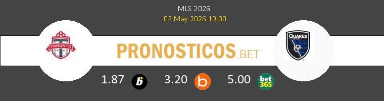 Toronto FC vs San Jose Earthquakes Pronostico (2 May 2026) 1