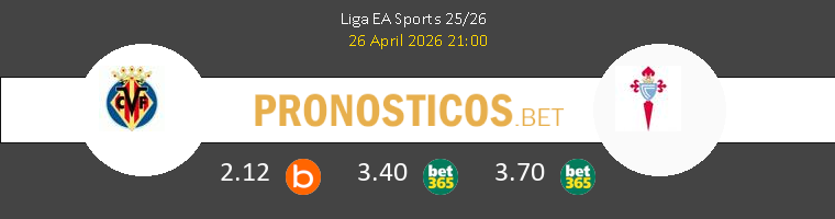 Villarreal vs Celta Pronostico (26 Abr 2026) 1