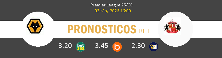 Wolverhampton vs Sunderland Pronostico (2 May 2026) 1