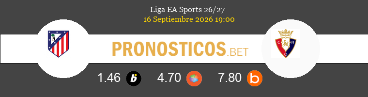 Atlético de Madrid vs Osasuna Pronostico (16 Sep 2026) 1