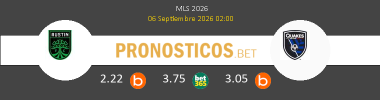 Austin FC vs San Jose Earthquakes Pronostico (6 Sep 2026) 1