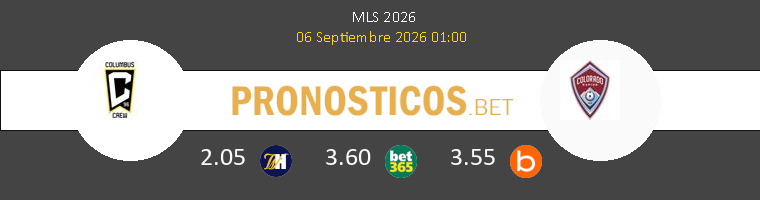 Columbus Crew vs Colorado Rapids Pronostico (6 Sep 2026) 1