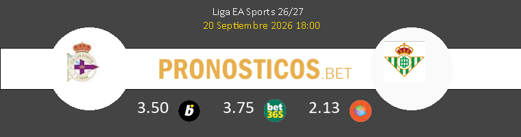 Deportivo vs Real Betis Pronostico (20 Sep 2026) 1 Deportivo vs Real Betis Pronostico (20 Sep 2026) 1