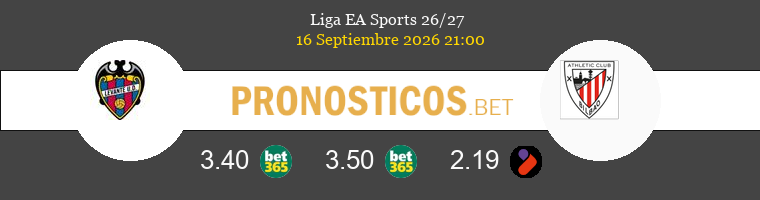 Levante vs Athletic Pronostico (16 Sep 2026) 1 Levante vs Athletic Pronostico (16 Sep 2026) 1