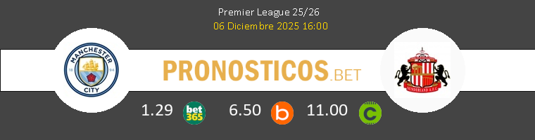 Manchester City vs Sunderland Pronostico (20 Sep 2026) 1 Manchester City vs Sunderland Pronostico (20 Sep 2026) 1