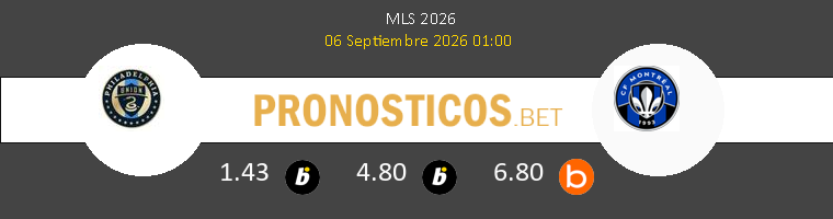 Philadelphia Union vs CF Montréal Pronostico (6 Sep 2026) 1