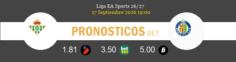 Real Betis vs Getafe Pronostico (17 Sep 2026) 1 Real Betis vs Getafe Pronostico (17 Sep 2026) 1