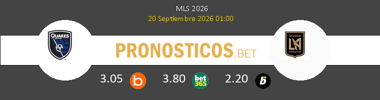 San Jose Earthquakes vs Los Angeles FC Pronostico (20 Sep 2026) 1