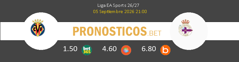 Villarreal vs Deportivo Pronostico (5 Sep 2026) 1