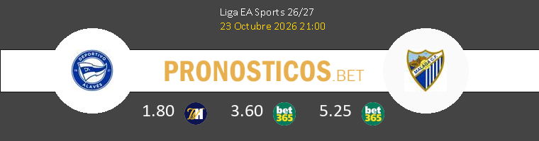 Alavés vs Málaga Pronostico (23 Oct 2026) 1