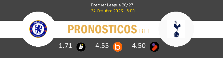 Chelsea vs Tottenham Hotspur Pronostico (24 Oct 2026) 1