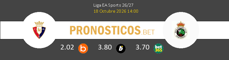 Osasuna vs Racing de Santander Pronostico (18 Oct 2026) 1 Osasuna vs Racing de Santander Pronostico (18 Oct 2026) 1